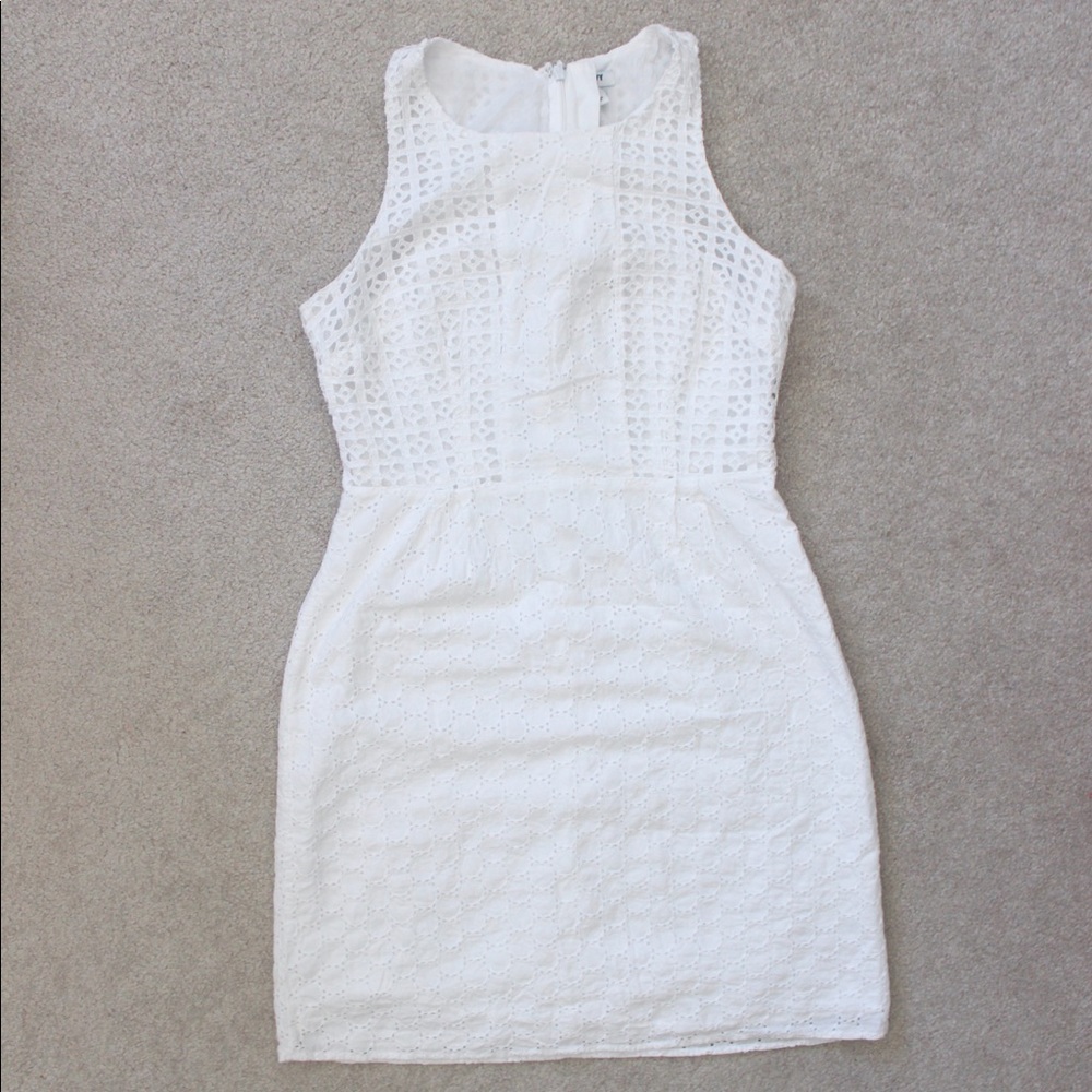 White Lace Mini Dress